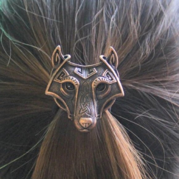 Accessories - Norse Viking Fenrir Wolf Hair Tie Hairband